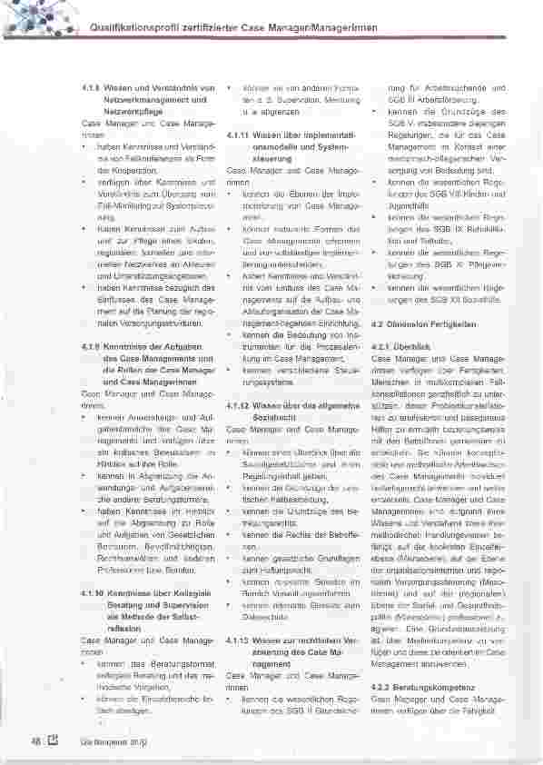 Vorschauseite 5: Qualifikationsprofil zertifizierter Case Manager und Case Managerinnen (DGCC)