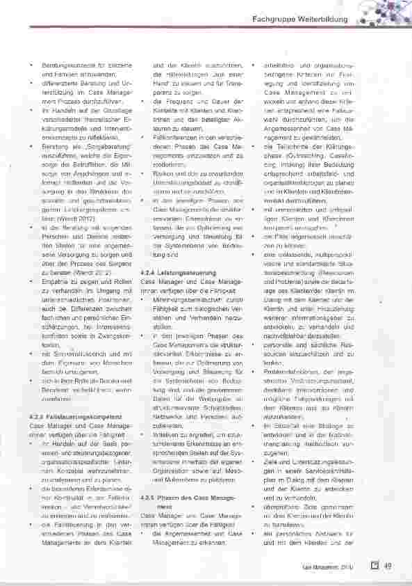 Vorschauseite 6: Qualifikationsprofil zertifizierter Case Manager und Case Managerinnen (DGCC)