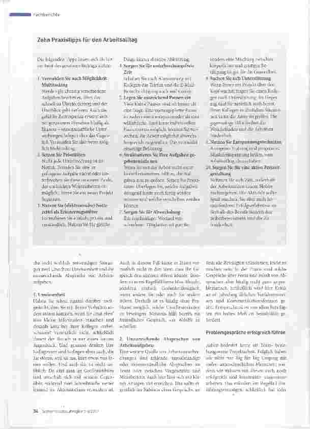 Vorschauseite 3: Teil 2 Arbeitsunterbrechungen und Multitasking Unterbrechungen vermeiden