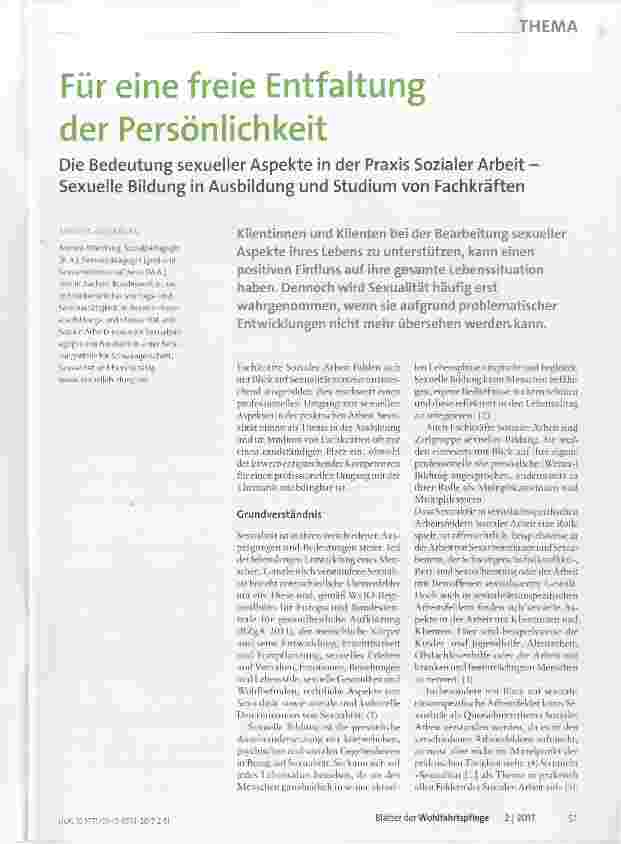 Vorschauseite 1: Für eine freie Entfaltung der Persönlichkeit