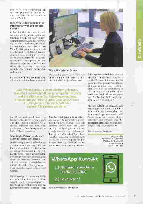 Vorschauseite 2: Pionier bei den Rehakliniken