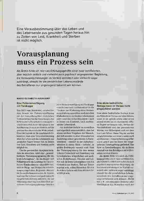 Vorschauseite 1: Vorausplanung muss ein Prozess sein