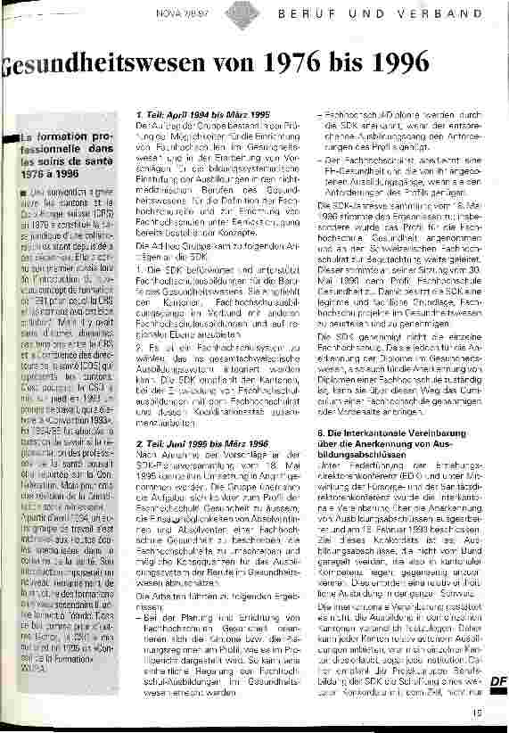 Vorschauseite 2: Die Entwicklung der Berufsausbildung im Gesundheitswesen von 1976 - 1996