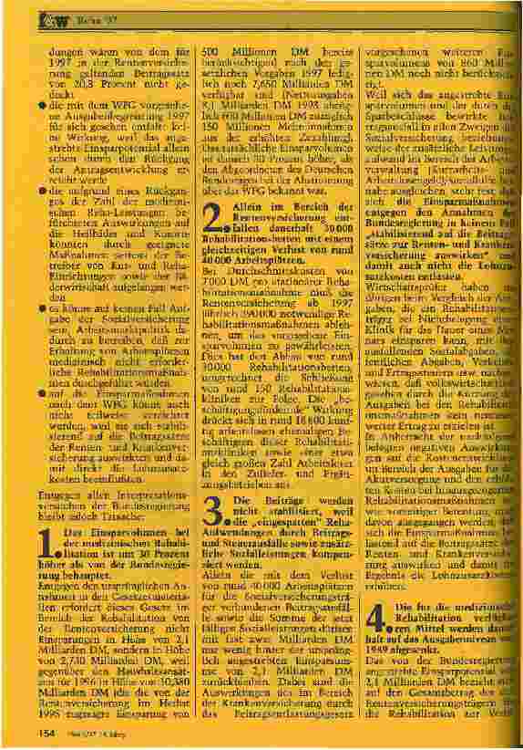 Vorschauseite 2: Reha 97 Die Bundesregierung behauptet ... Tatsache ist jedoch ...