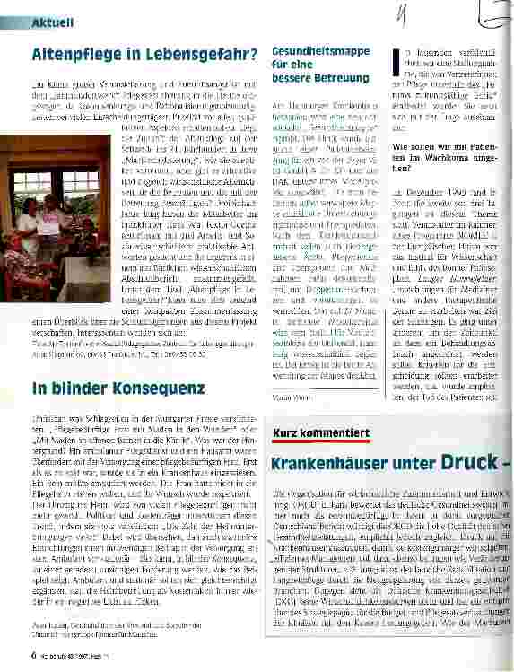 Vorschauseite 1: Patienten im Wachkoma
