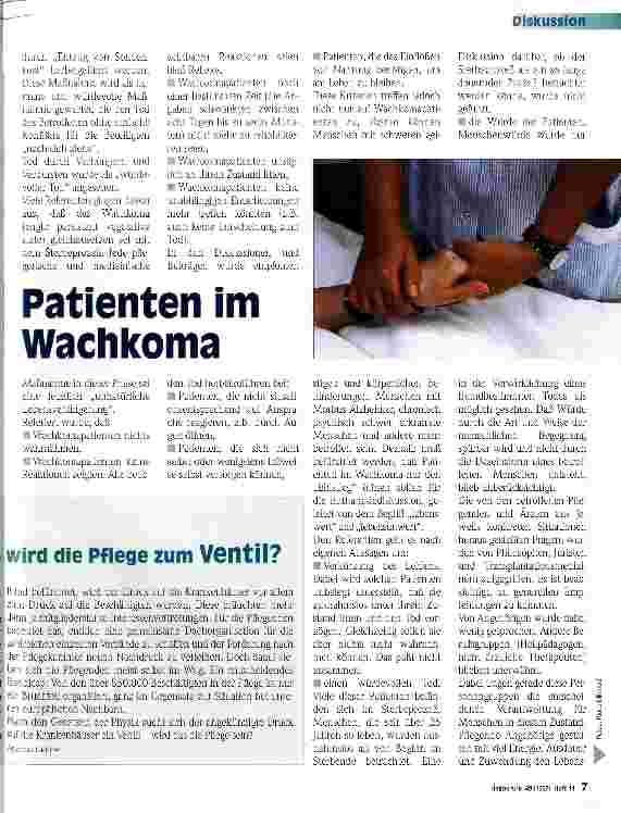 Vorschauseite 2: Patienten im Wachkoma
