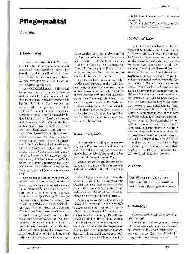 Vorschauseite 1: Pflegequalität