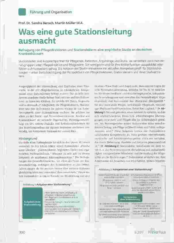 Vorschauseite 1: Was eine gute Stationsleitung ausmacht