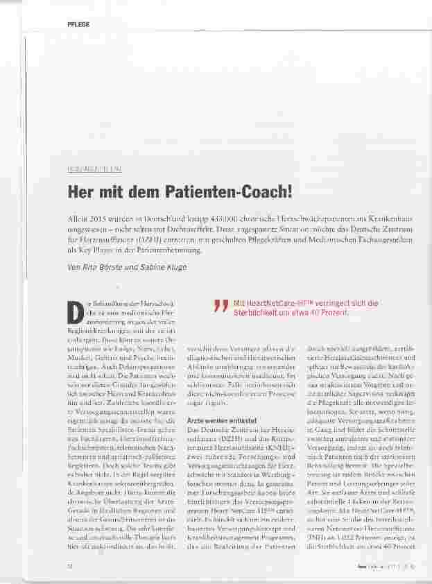 Vorschauseite 1: Her mit dem Patienten-Coach!