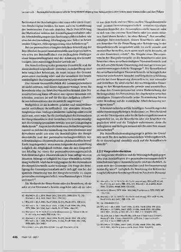Vorschauseite 3: Die personalvertretungsrechtliche Verselbstständigung von Nebenstellen oder Teilen einer Dienststelle und ihre Folgen - Teil 2