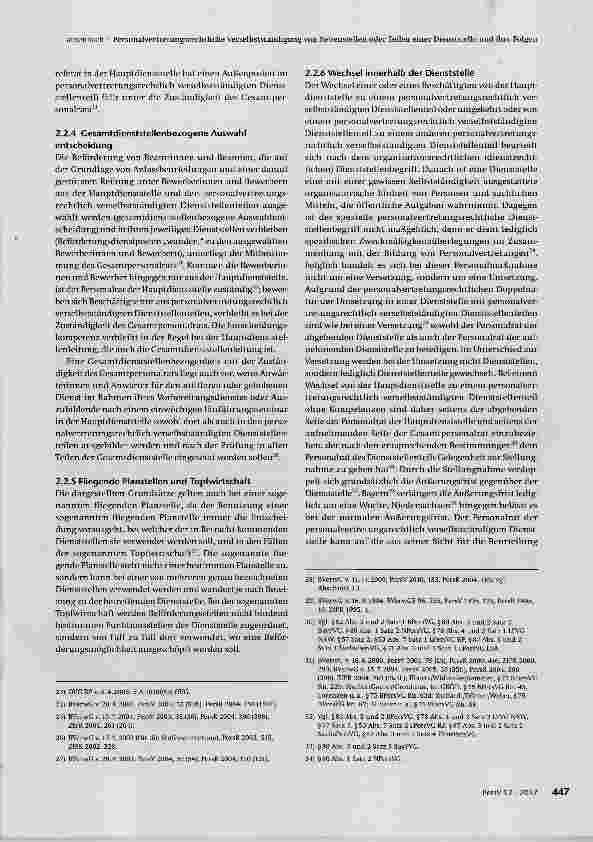 Vorschauseite 4: Die personalvertretungsrechtliche Verselbstständigung von Nebenstellen oder Teilen einer Dienststelle und ihre Folgen - Teil 2