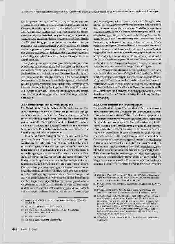 Vorschauseite 5: Die personalvertretungsrechtliche Verselbstständigung von Nebenstellen oder Teilen einer Dienststelle und ihre Folgen - Teil 2