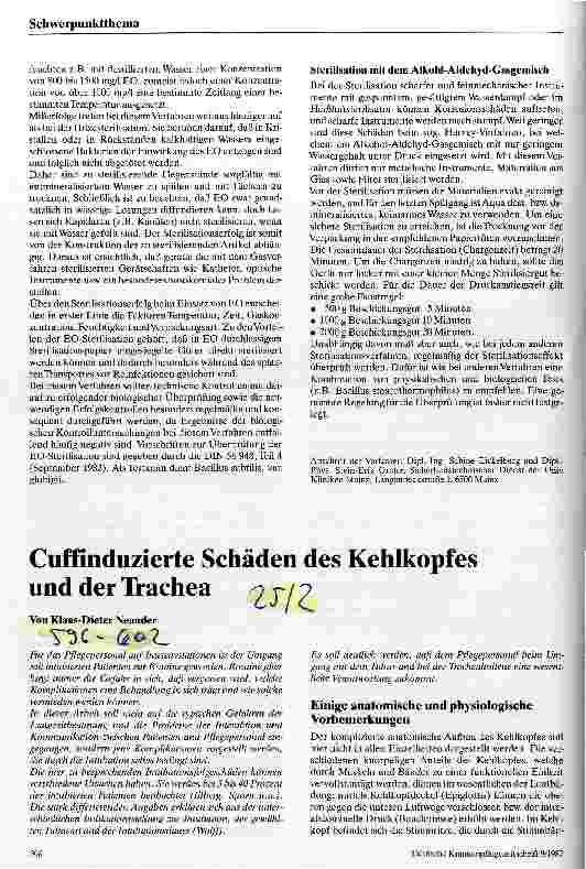 Vorschauseite 1: Cuffinduzierte Schäden des Kehlkopfes und der Trachea
