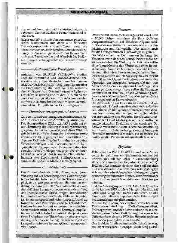 Vorschauseite 3: Thromboseprophylaxe in der Operativen Medizin