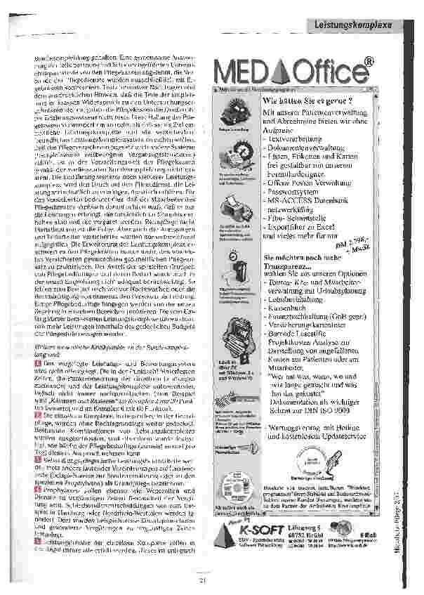 Vorschauseite 2: An der Praxis vorbei! Pflegekassen legen neue Bundesempfehlung zu den Leistungskomplexen und deren Vergütung nach dem SGB XI