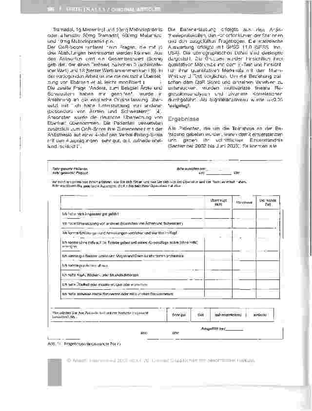 Vorschauseite 3: Klinische Anwendung des Quality of Recovery-Scores