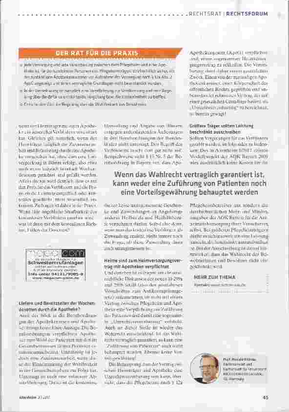 Vorschauseite 2: Kontroverse ums Verblistern von Medikamenten
