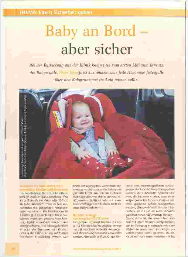 Vorschauseite 1: Baby an Bord aber sicher