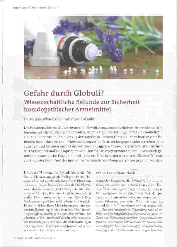 Vorschauseite 1: Gefahr durch Globuli? Wissenschaftliche Befunde zur Sicherheit homöopathischer Arzneimittel