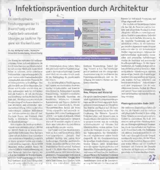 Vorschauseite 1: Infektionsprävention durch Architektur