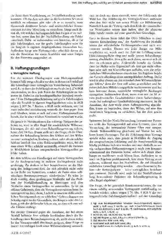 Vorschauseite 2: Die Haftung des zufällig am Unfallort anwesenden Arztes