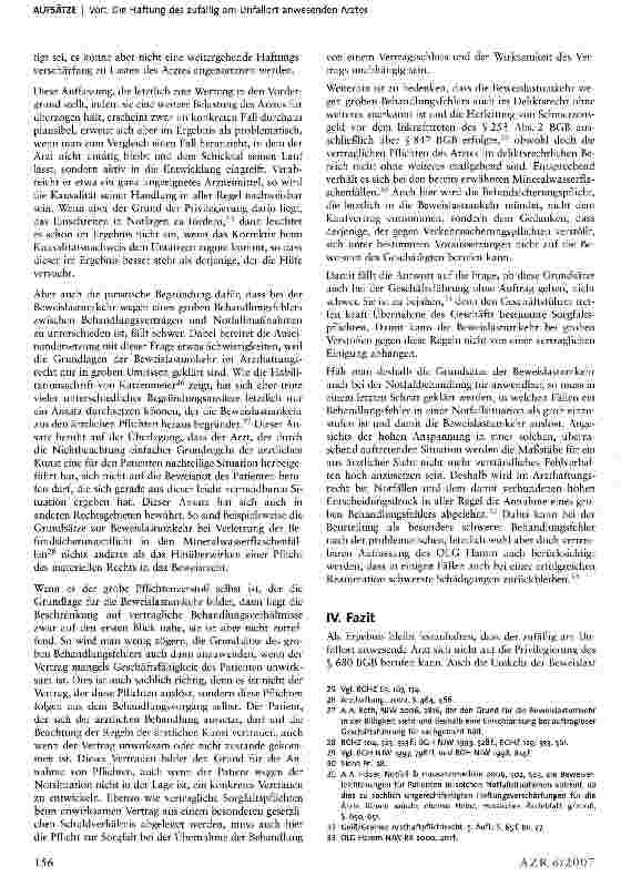 Vorschauseite 5: Die Haftung des zufällig am Unfallort anwesenden Arztes