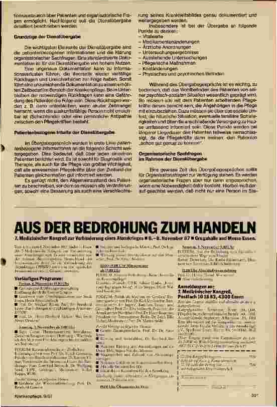 Vorschauseite 2: Ein Element der Kommunikation im Pflegebereich: die Dienstübergabe