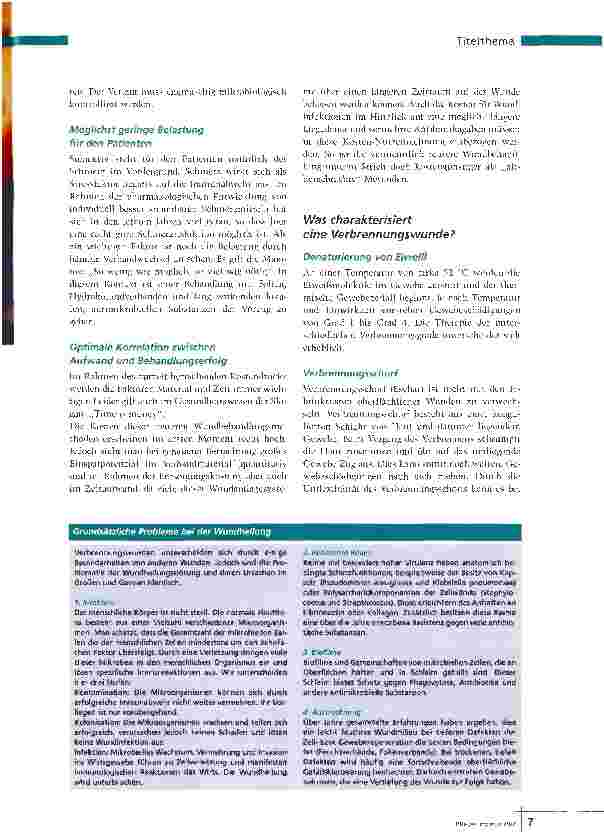 Vorschauseite 2: Wundmanagement - Pflege der verbrannten Haut