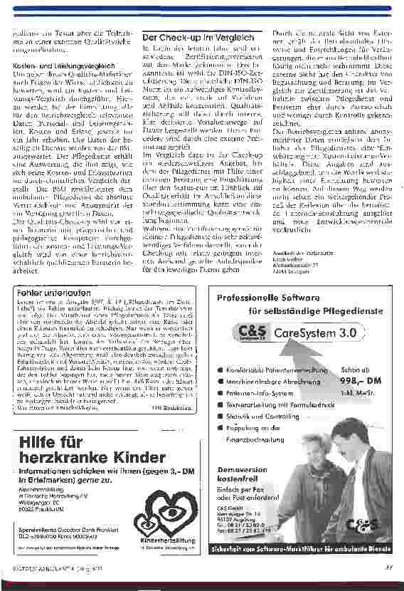 Vorschauseite 2: Ein Check-up auf Qualität und Wirtschaftlichkeit