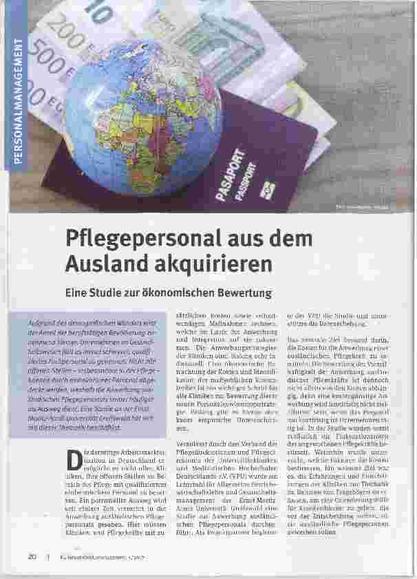 Vorschauseite 1: Pflegepersonal aus dem Ausland akquirieren