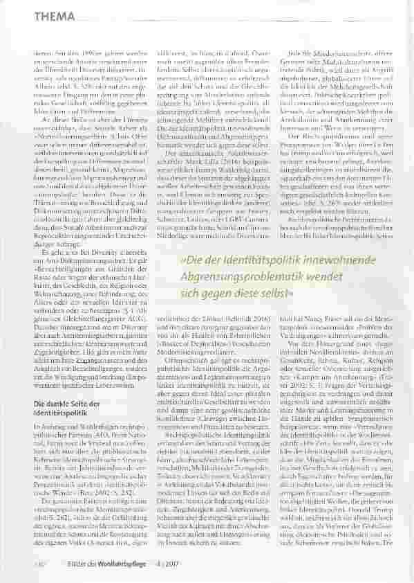 Vorschauseite 2: Soziale Arbeit und die Fallgruben der Identitätspolitik