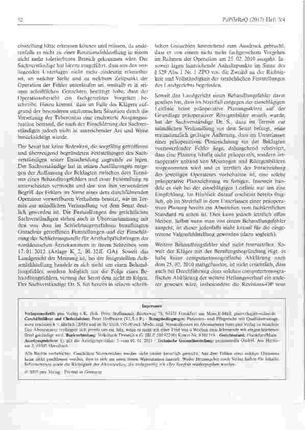 Vorschauseite 3: Schmerzensgeldanspruch nach fehlerhafter Implantation einer Kniegelenksprothese