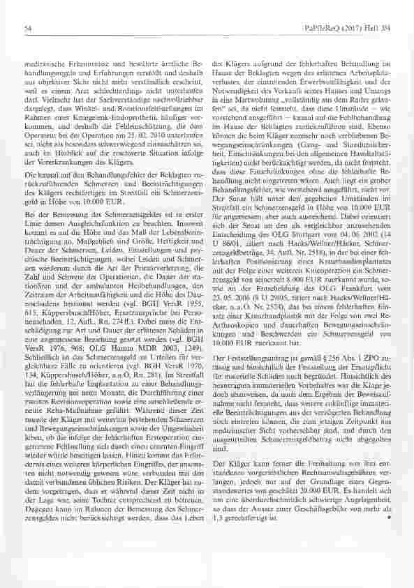 Vorschauseite 5: Schmerzensgeldanspruch nach fehlerhafter Implantation einer Kniegelenksprothese