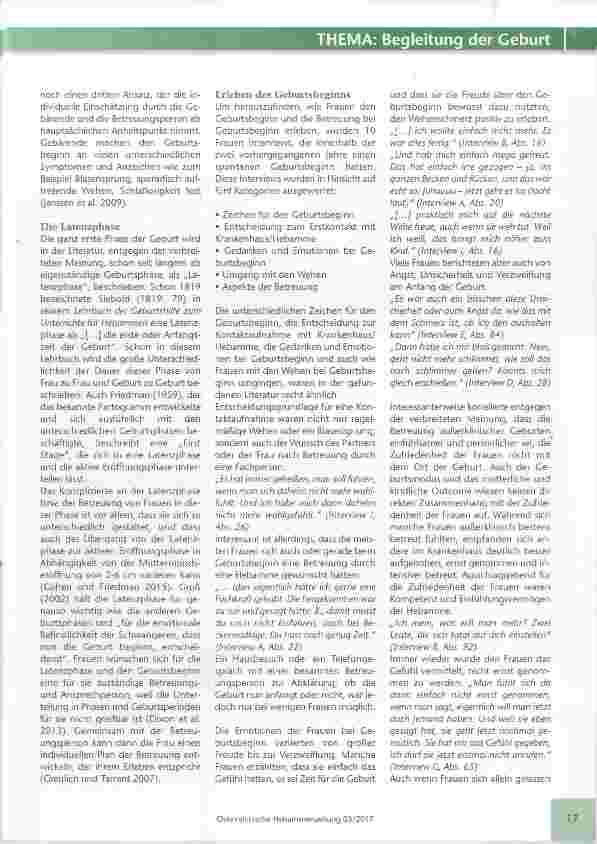 Vorschauseite 2: Den Geburtsbeginn ernst nehmen