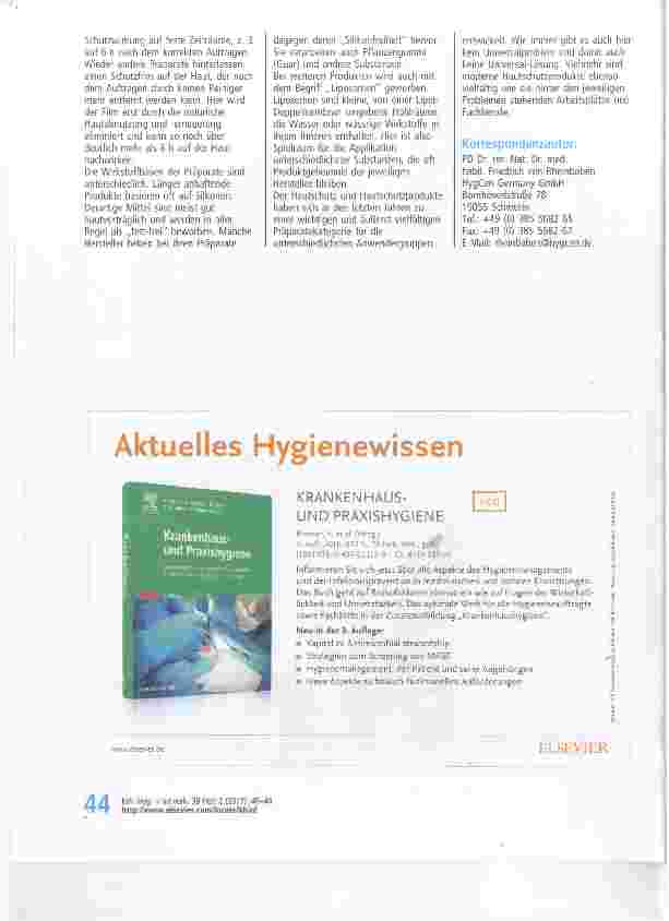 Vorschauseite 5: Gedanken zum Hautschutz