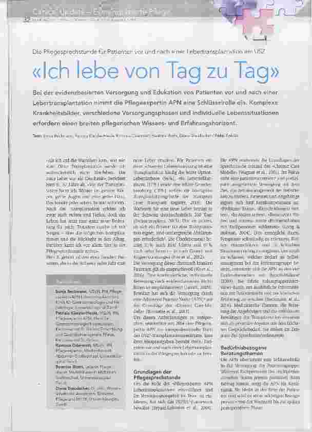 Vorschauseite 1: Ich lebe von Tag zu Tag