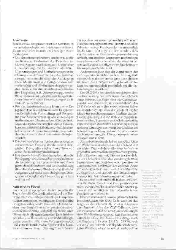 Vorschauseite 2: Was darf der Wahlarzt delegieren?