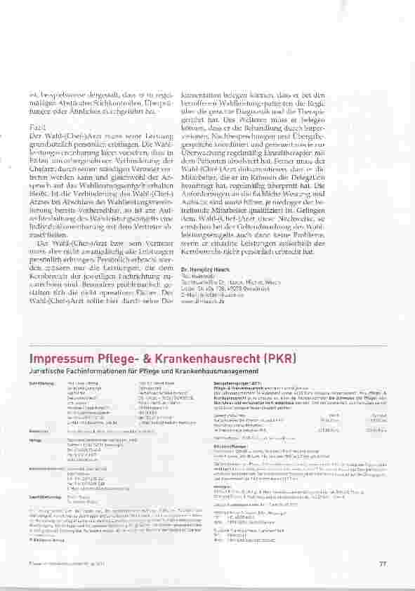 Vorschauseite 4: Was darf der Wahlarzt delegieren?