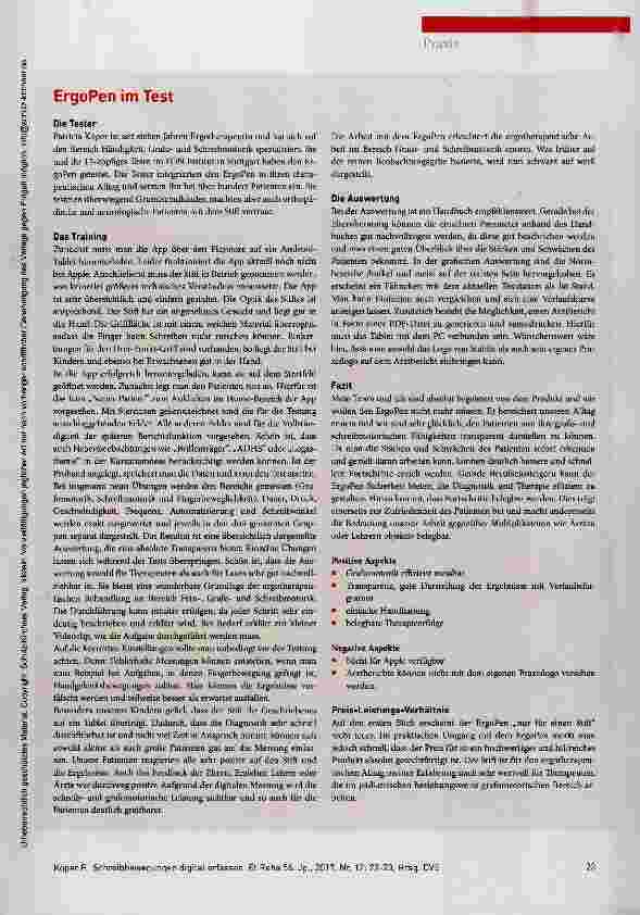 Vorschauseite 2: Schreibbewegungen digital erfassen