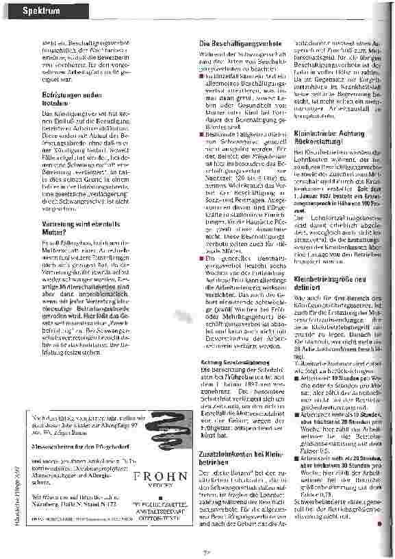 Vorschauseite 2: Mutterfreude kontra Pflege-Kleinbetrieb?