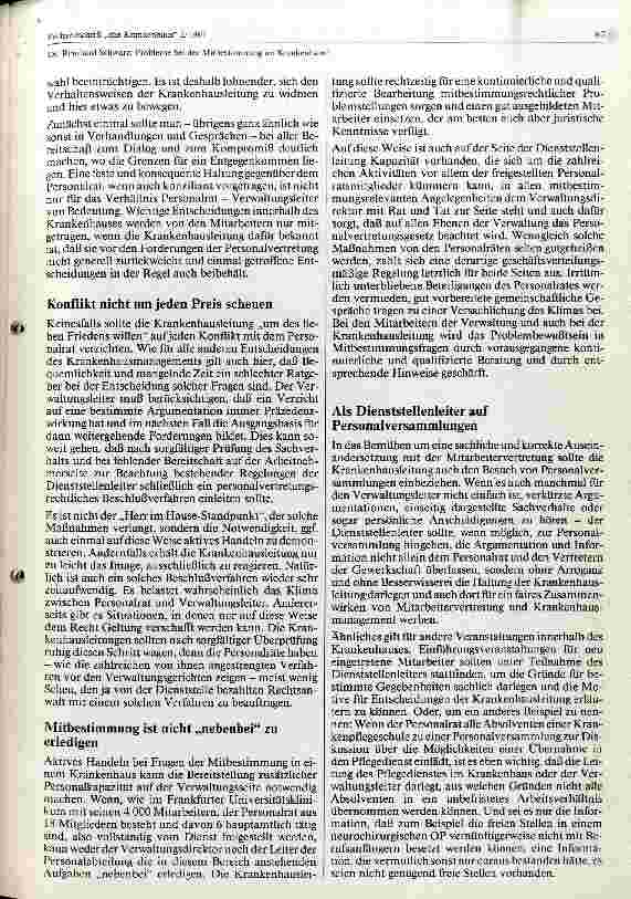 Vorschauseite 5: Probleme bei der Mitbestimmung im Krankenhaus