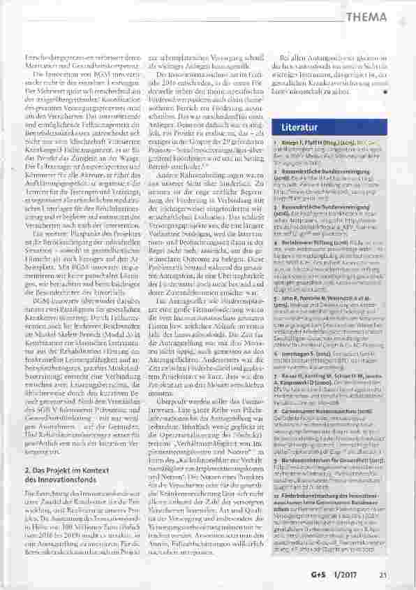 Vorschauseite 5: „BGM-innovativ“: Betriebliches Gesundheitsund Versorgungsmanagement nachhaltig gestalten