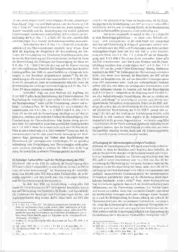 Vorschauseite 4: Sozialpädiatrische Zentren gemäß § 119 SGB V -Ermächtigungsvoraussetzungen und Besonderheitenin der Rechtsprechung