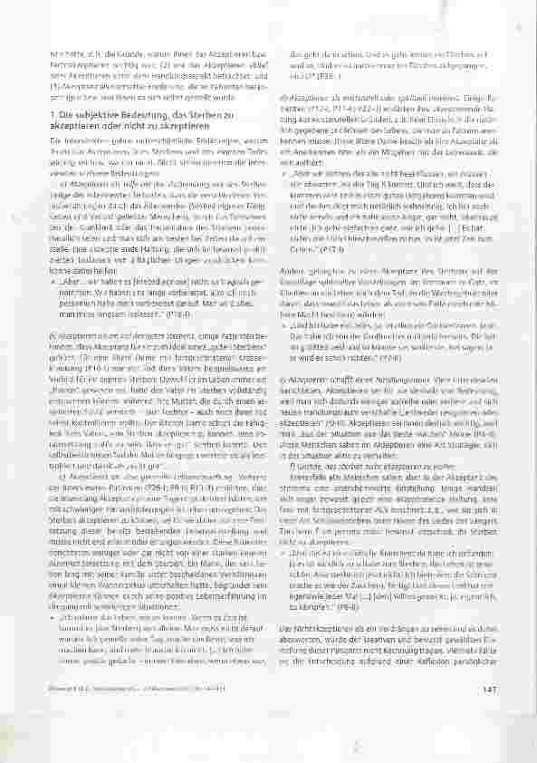 Vorschauseite 4: Was bedeutet es, das eigene Sterben zu »akzeptieren*? Ergebnisse aus einer qualitativen Studie mit 62 Palliativpatientinnen und -patienten