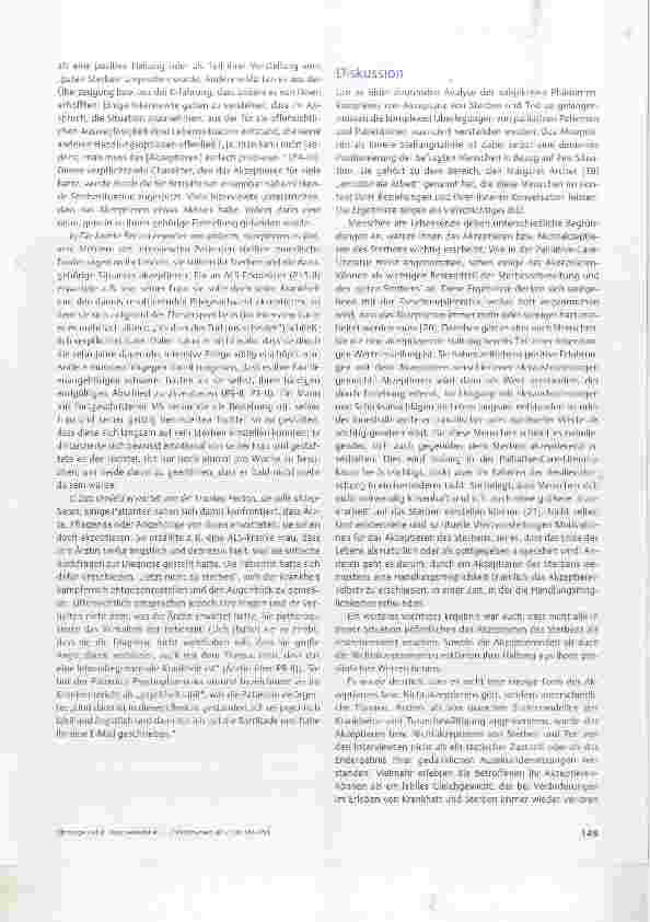 Vorschauseite 6: Was bedeutet es, das eigene Sterben zu »akzeptieren*? Ergebnisse aus einer qualitativen Studie mit 62 Palliativpatientinnen und -patienten