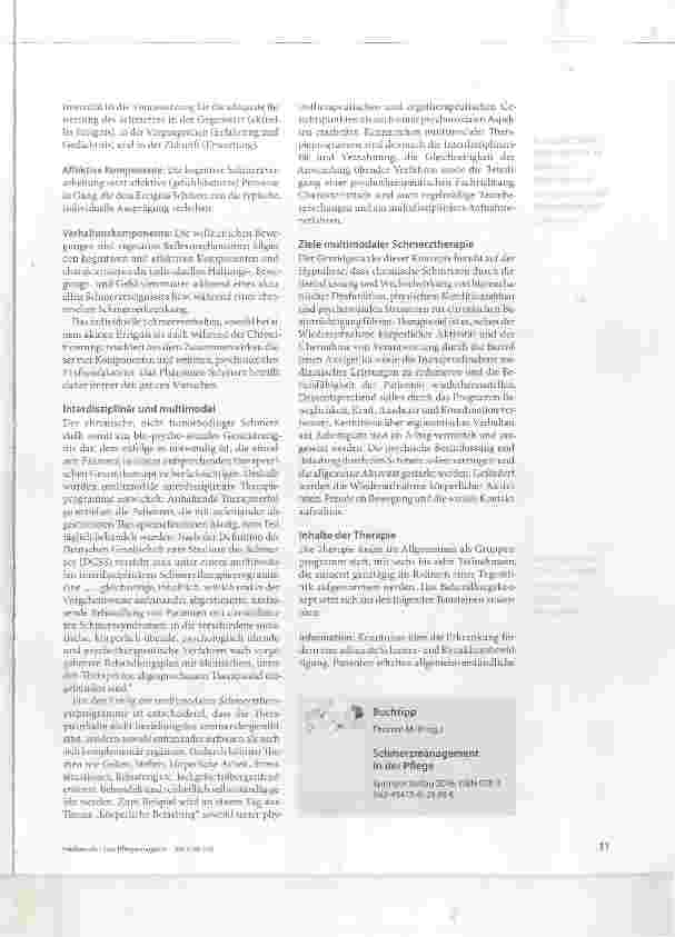 Vorschauseite 2: Gemeinsam gegen den Schmerz