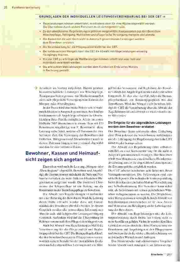 Vorschauseite 3: Kundenorientierung beginnt beim Heimvertrag