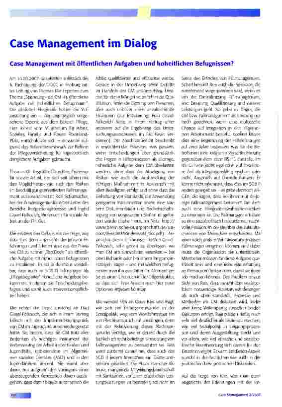Vorschauseite 1: Case Management im Dialog
