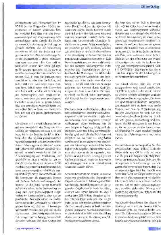 Vorschauseite 2: Case Management im Dialog