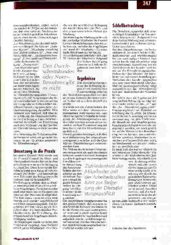 Vorschauseite 4: Bewohnerzufriedenheit fängt bei den Mitarbeitern an Qualitätsmanagement in Senioreneinrichtungen nach der ISO-Normenreihe/Teil 2